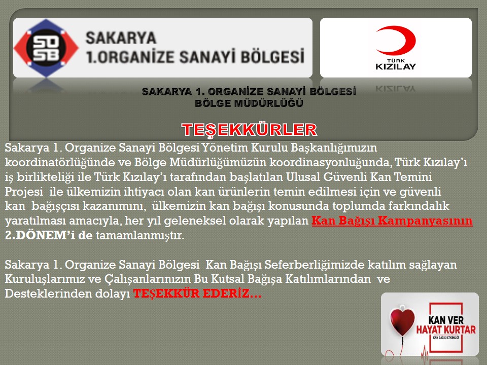 SOSB & KIZILAY KAN BAII KANPANYASI